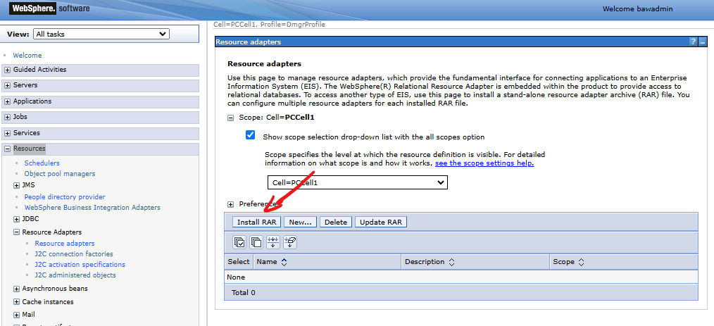 IBM WebSphere Resource adapters